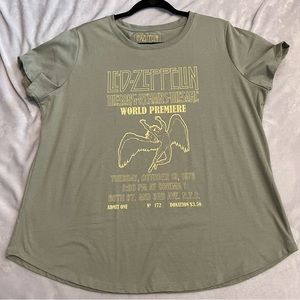 Maurice’s Led Zeppelin Olive Green Graphic Tee XL short sleeve